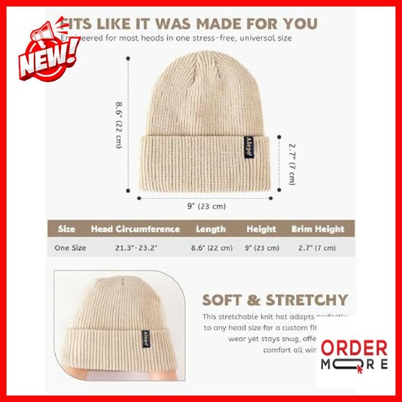 Satin Lined Winter Beanies 3-Pack, Warm Cable Knit Skull Caps - Picture 3 of 8